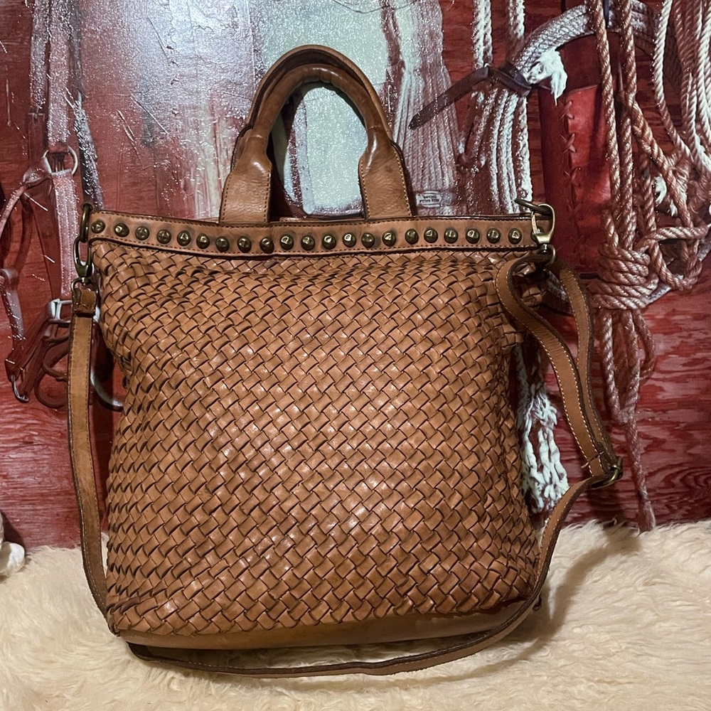 Constanta Rota woven leather XL bag